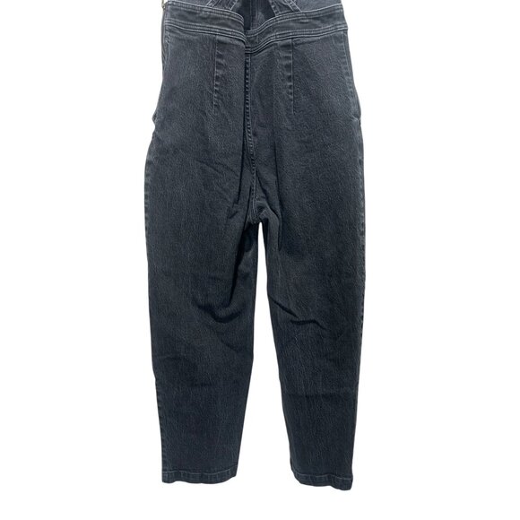 Madewell Tapered Ballon Overall Jumpsuit Womens 6 Black Denim Cross Back Casual - Picture 11 of 16